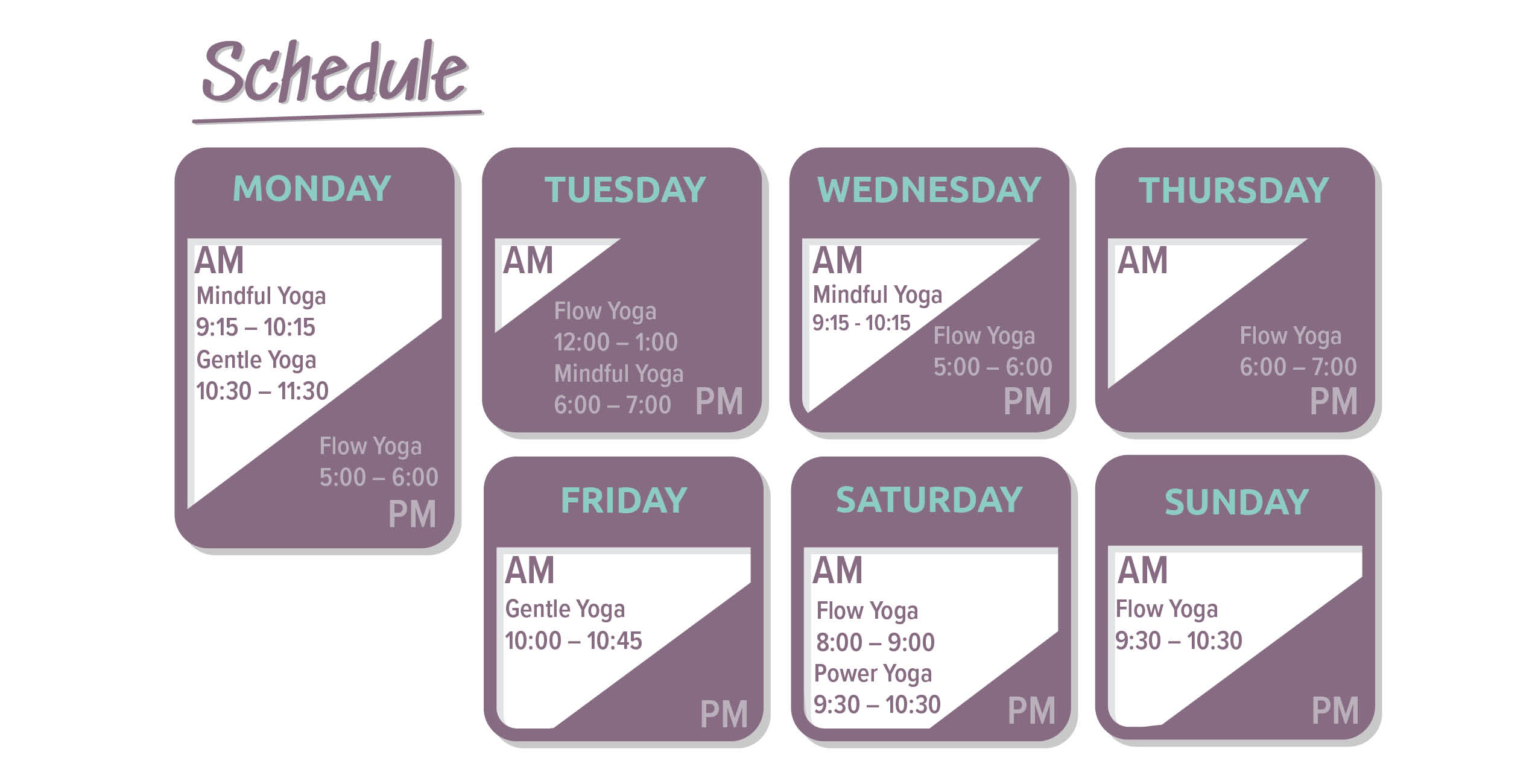 J Yoga Schedule Cal