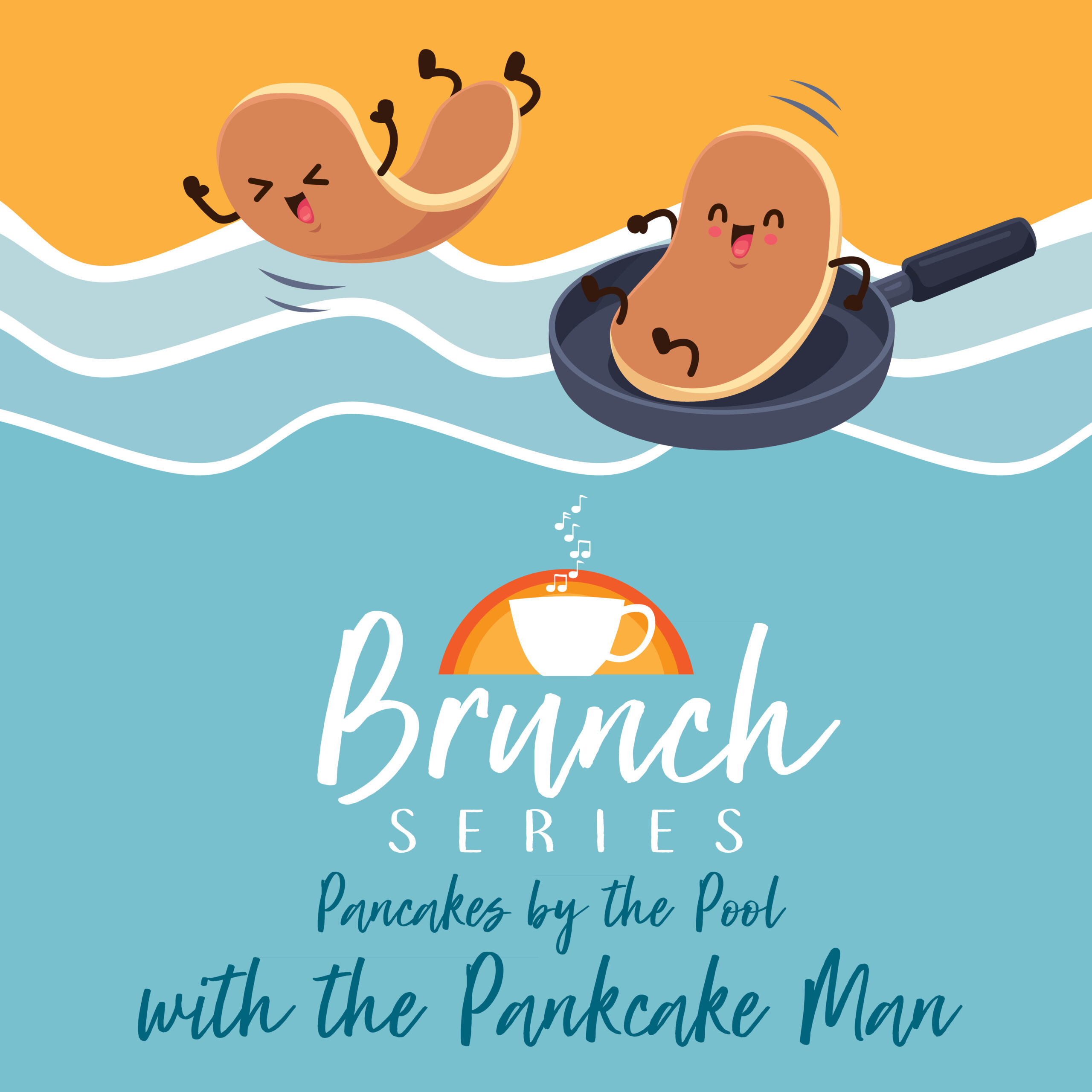 J Brunch pancakes by the pool Sq