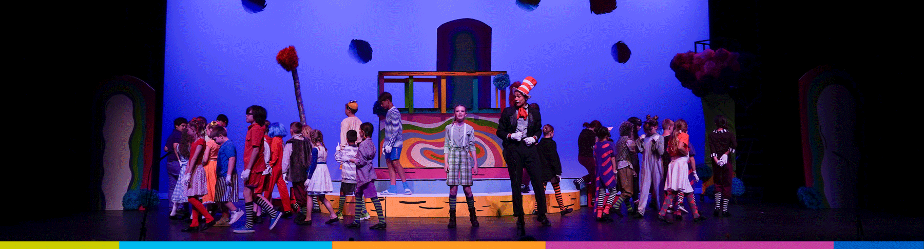 jcc-performing-arts-seussical-performance Musical theater performance of The Cat and the Hat.
