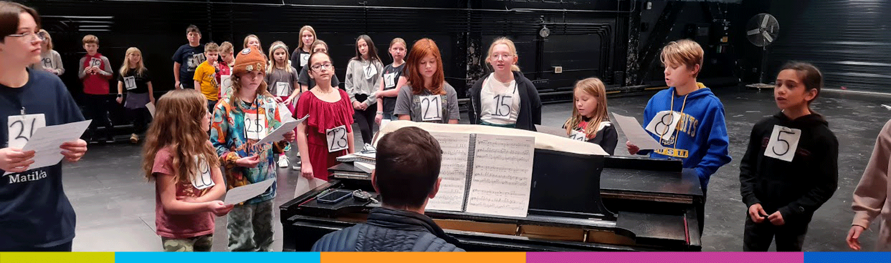 Students work in a musical theater class