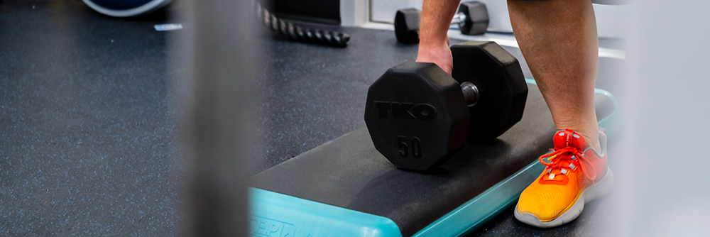 Fitness studio group personal training session